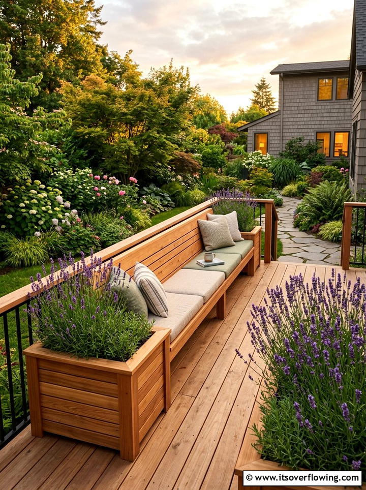 Built In Deck Bench - 25 garden design ideas for decks