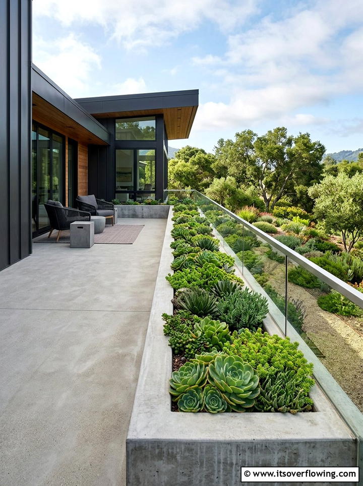 Built In Planter Box - 25 front porch decor ideas with modern minimal look
