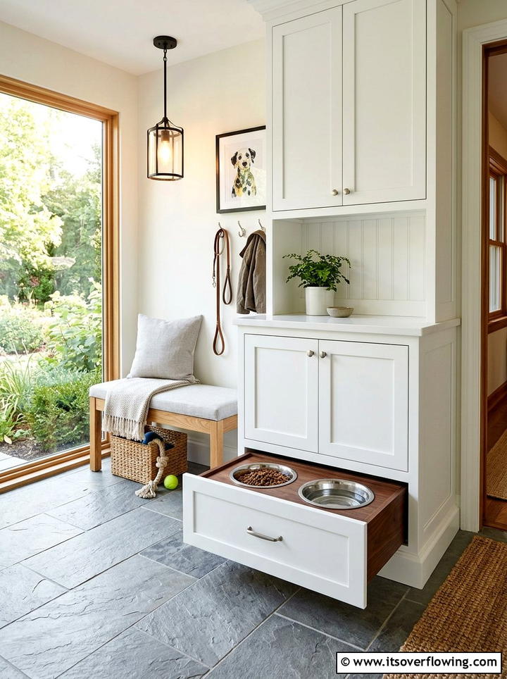 Built In Porch Dog Bowl - 25 front porch ideas with dog friendly setup