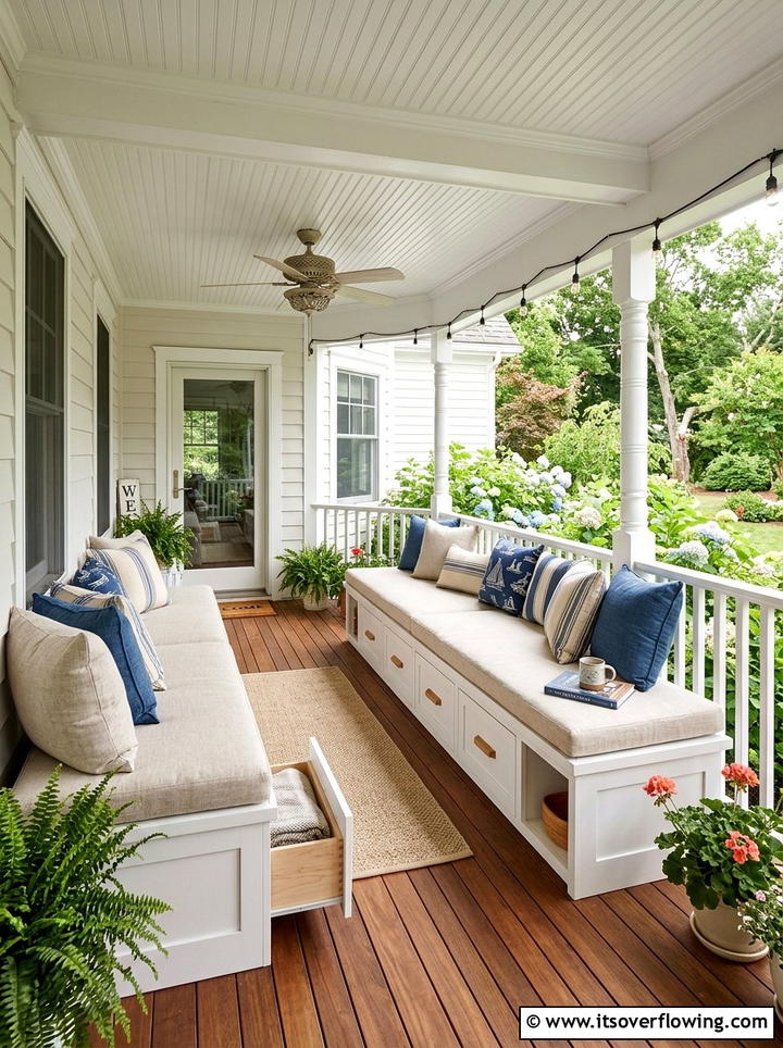 Built In Porch Seating - 25 front porch ideas