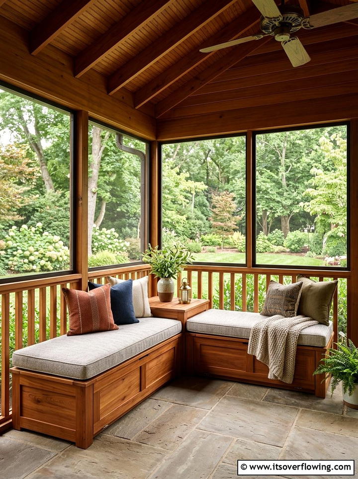Built In Porch Seating - 25 front porch ideas with bench seating