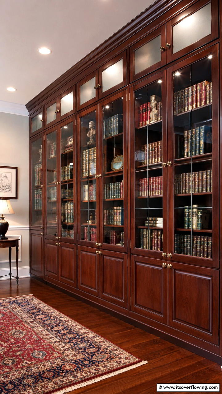 Built in Bookshelves with Glass DoorsOne - 25 Built-in Bookshelf Ideas for Stylish Home Storage