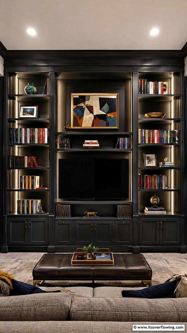 Built in Bookshelves with Integrated Lighting - 25 Built-in Bookshelf Ideas for Stylish Home Storage