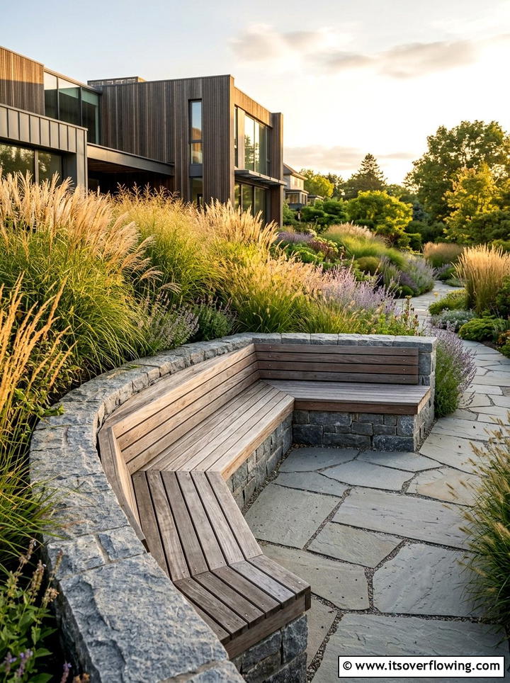 Built in bench seating - 25 small garden ideas for patio