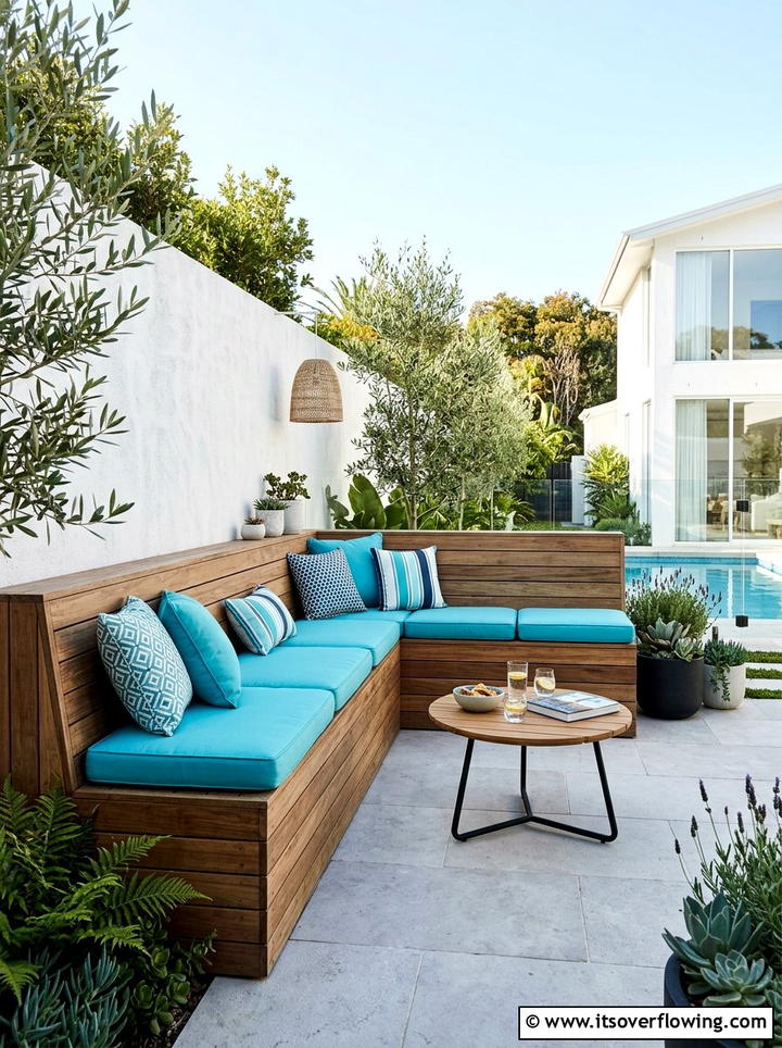 Built in bench seating - 25 garden design ideas for small yards