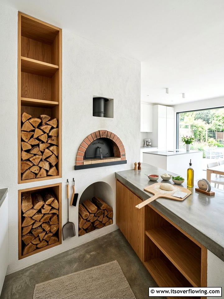 Built in pizza oven station - 25 backyard ideas with pizza oven