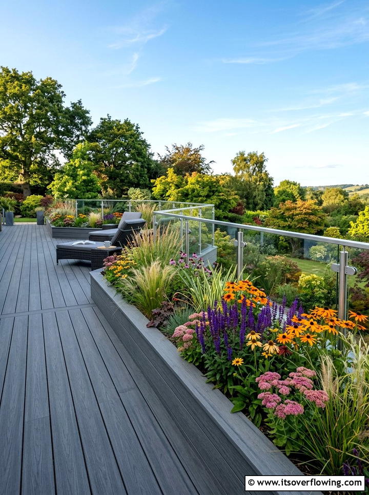 Built in planter - 25 garden decor ideas for decks