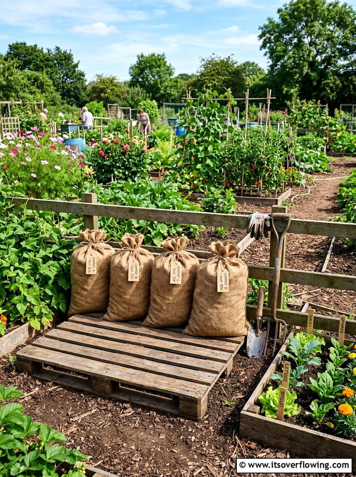 Burlap Bag Composter - 25 upcycled garden ideas with compost bins