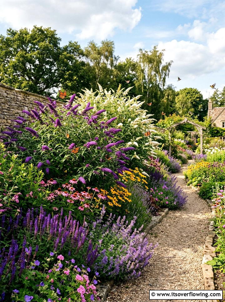 Butterfly Bush Landscape - 25 garden ideas for hummingbirds