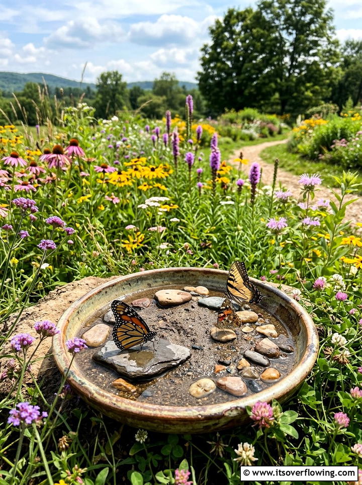 Butterfly Puddling Station - 25 garden decor ideas for pollinator gardens