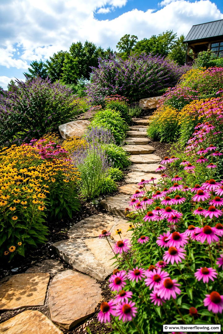 Butterfly and Pollinator Paradise - 30 Sloped Garden Ideas to Transform Challenging Yards