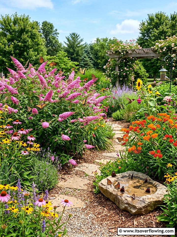 Butterfly bird garden - 25 backyard ideas with bird garden