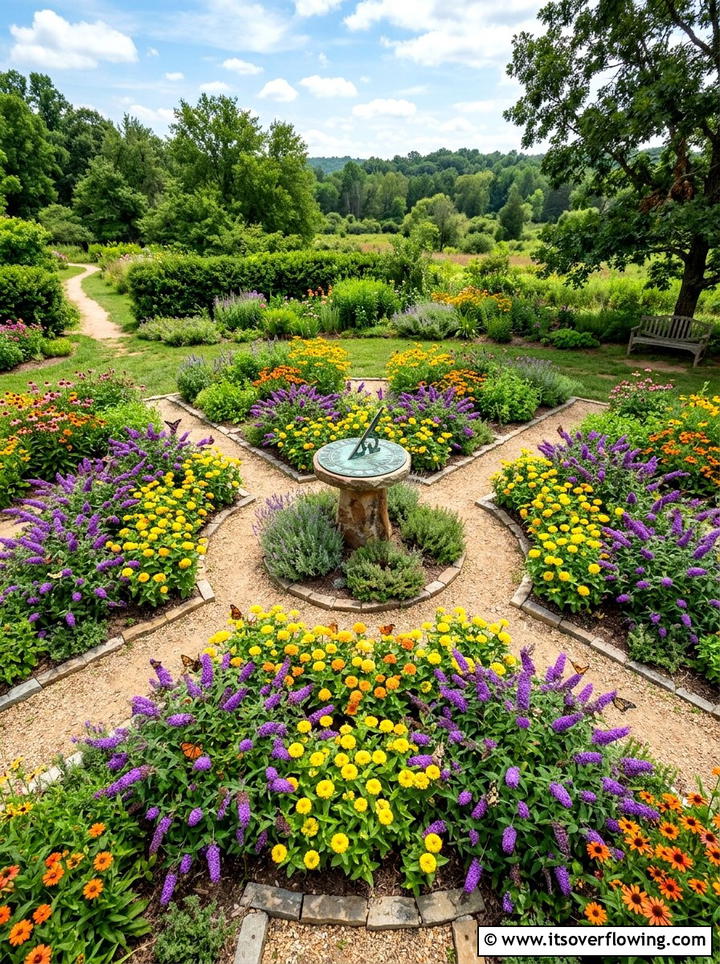 Butterfly garden mandala - 25 creative garden ideas with mandala gardens