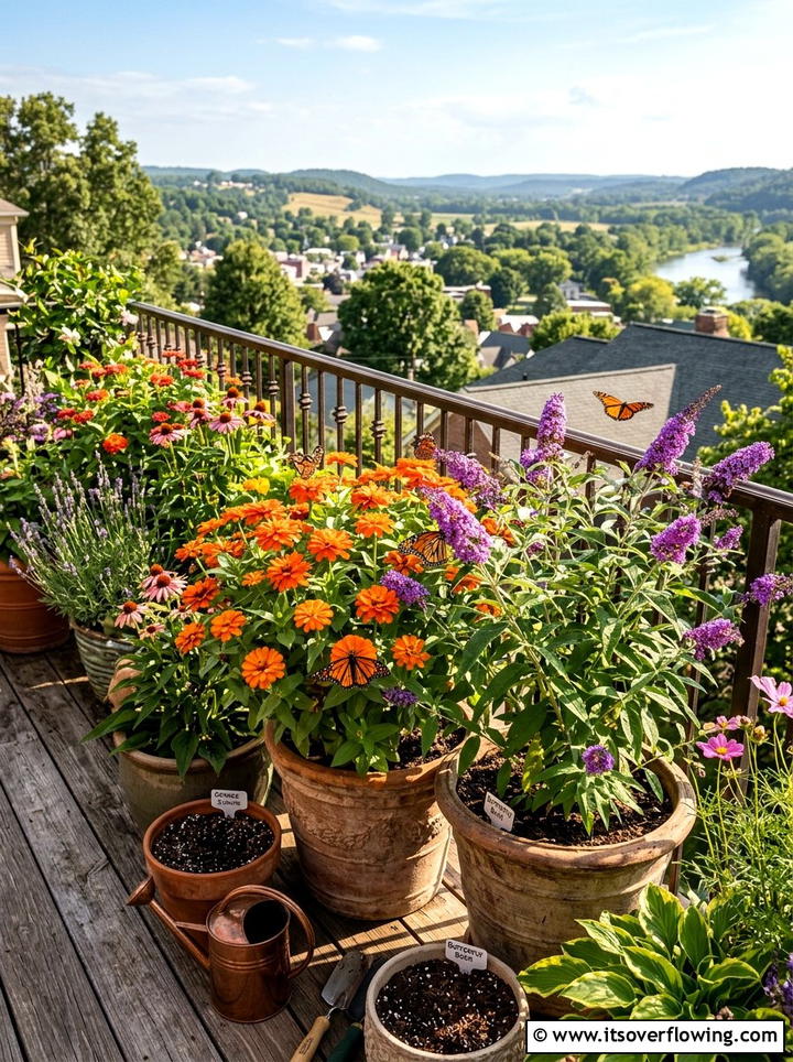 Butterfly garden on balcony - 25 creative garden ideas for balconies