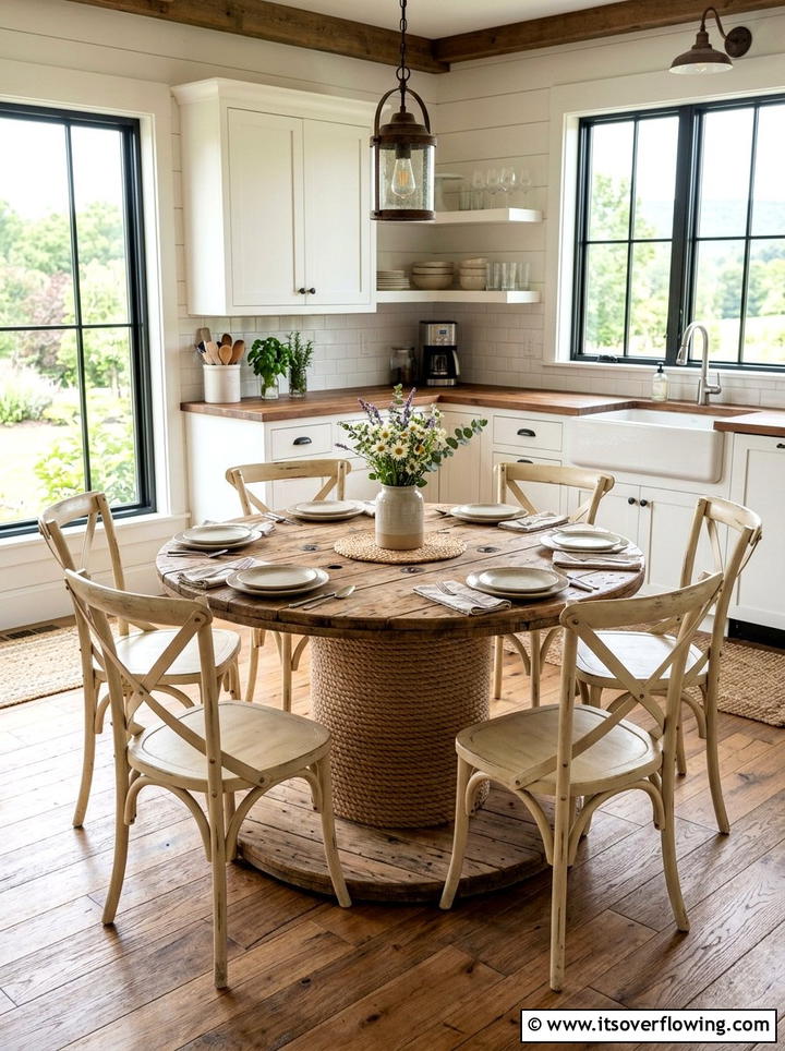 Cable Spool - 25 reusing old things ideas for tables