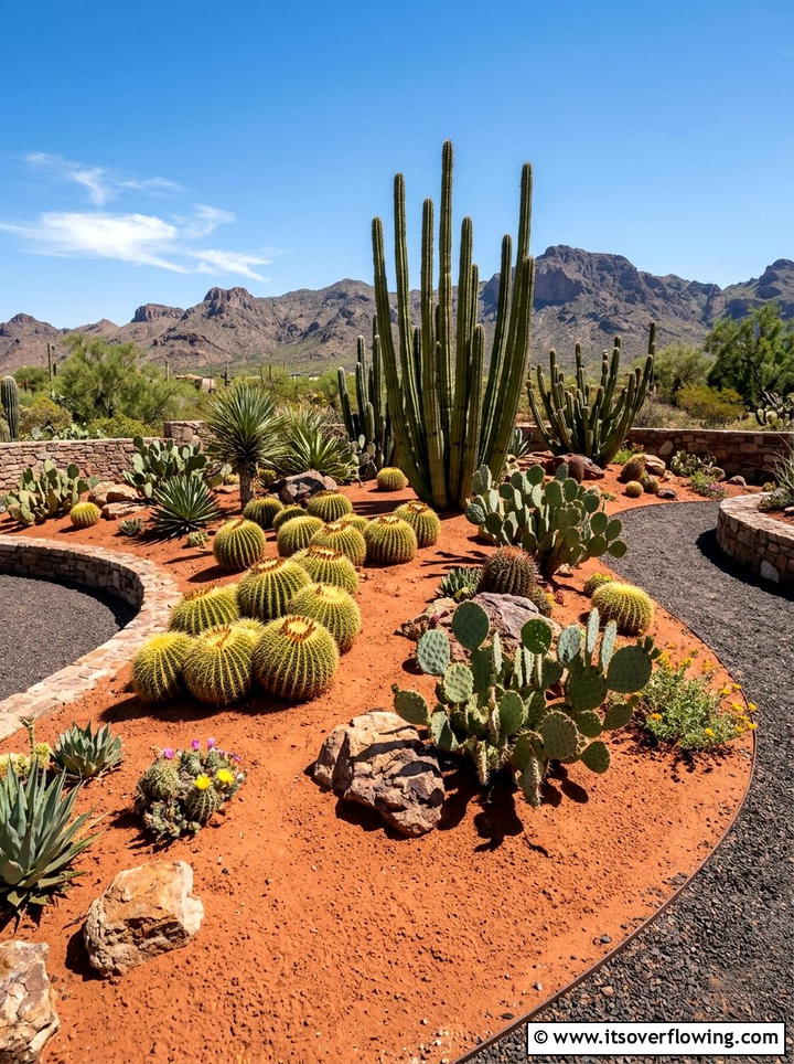 Cacti Garden Arrangement - 25 garden ideas for full sun