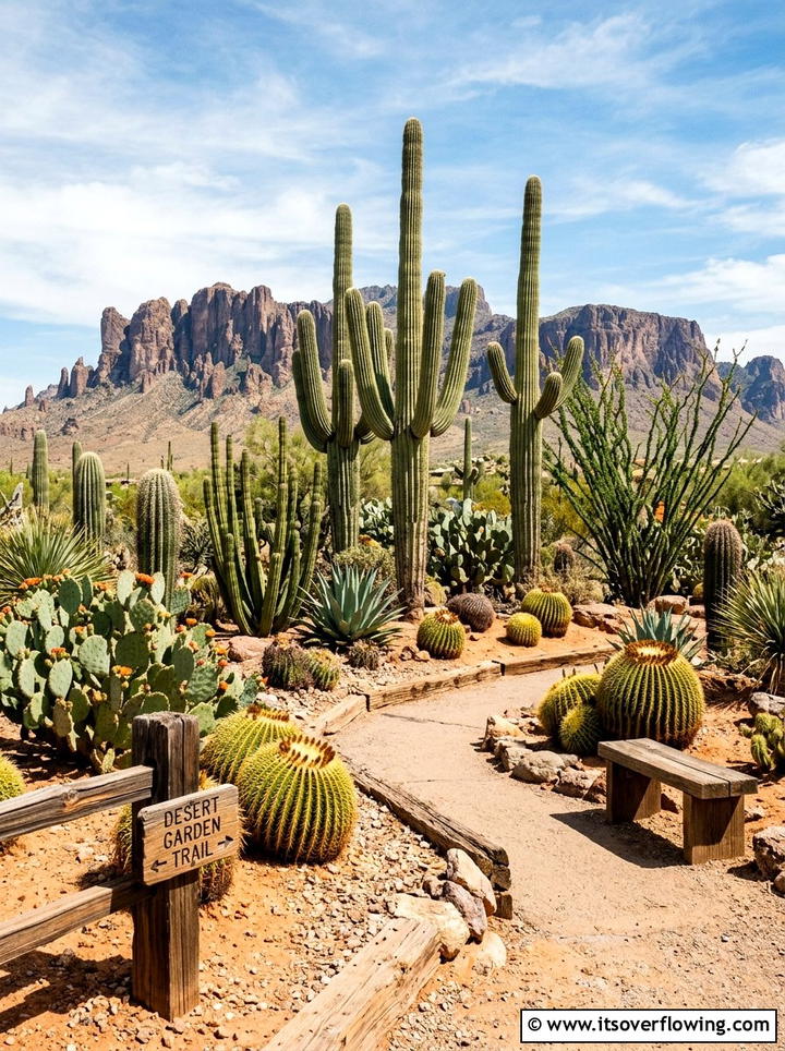 Cacti desert garden - 25 cheap garden ideas with low maintenance plants