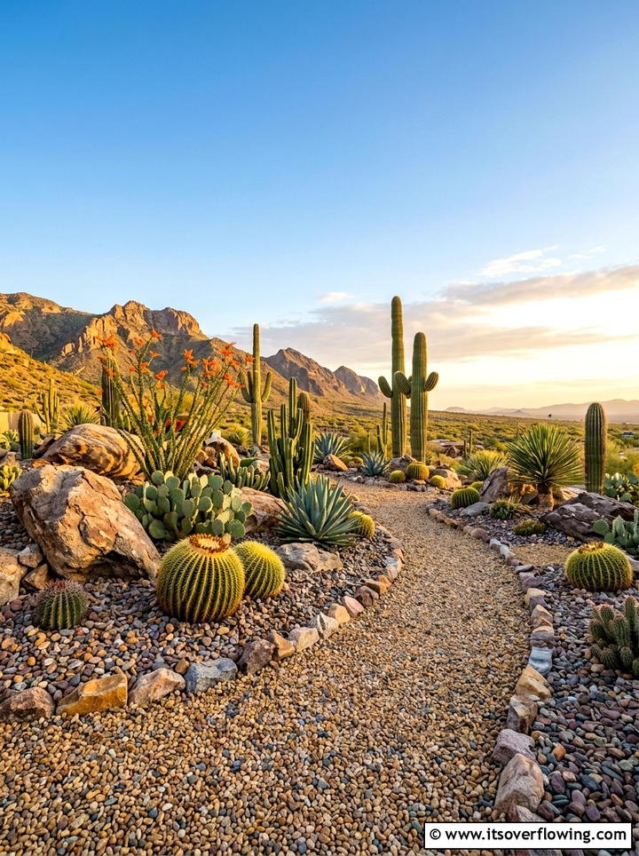 Cactus Rock Garden - 25 garden decor ideas for desert gardens