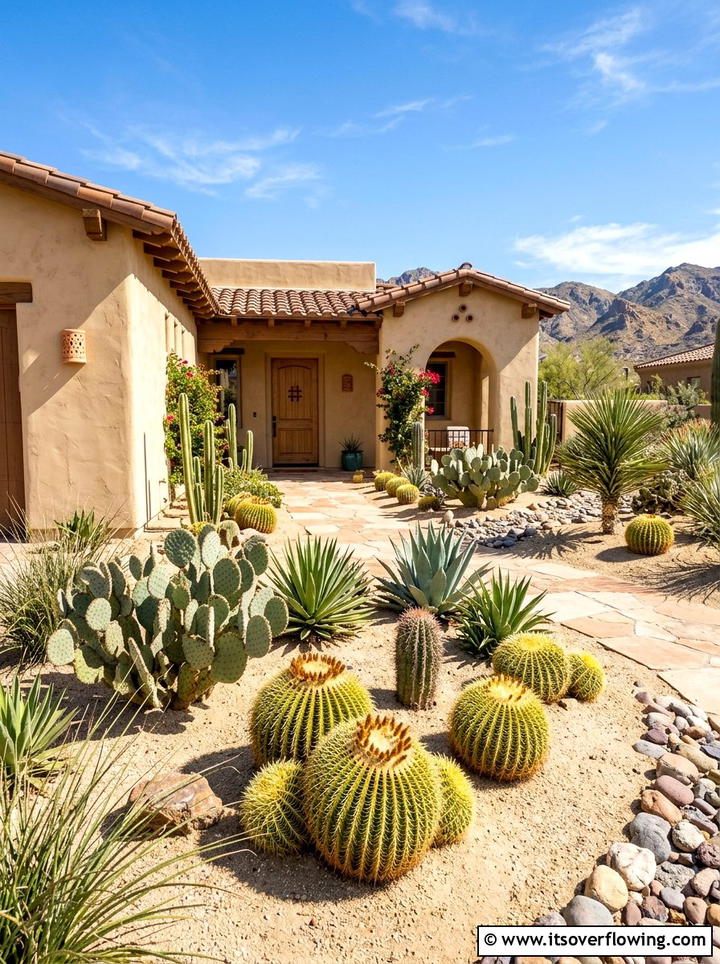Cactus garden - 25 cheap garden ideas with drought tolerant plants