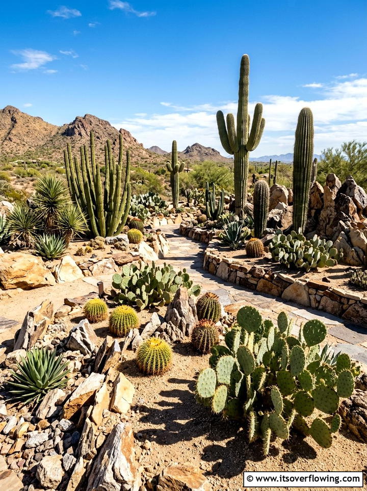 Cactus rock garden - 25 garden design ideas with rock gardens