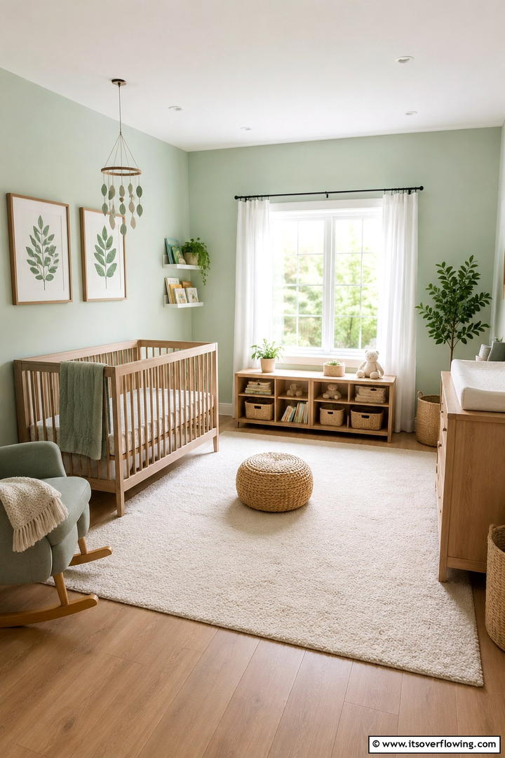 Calming Mint Green - 30 Soothing Nursery Color Ideas for a Calming Atmosphere