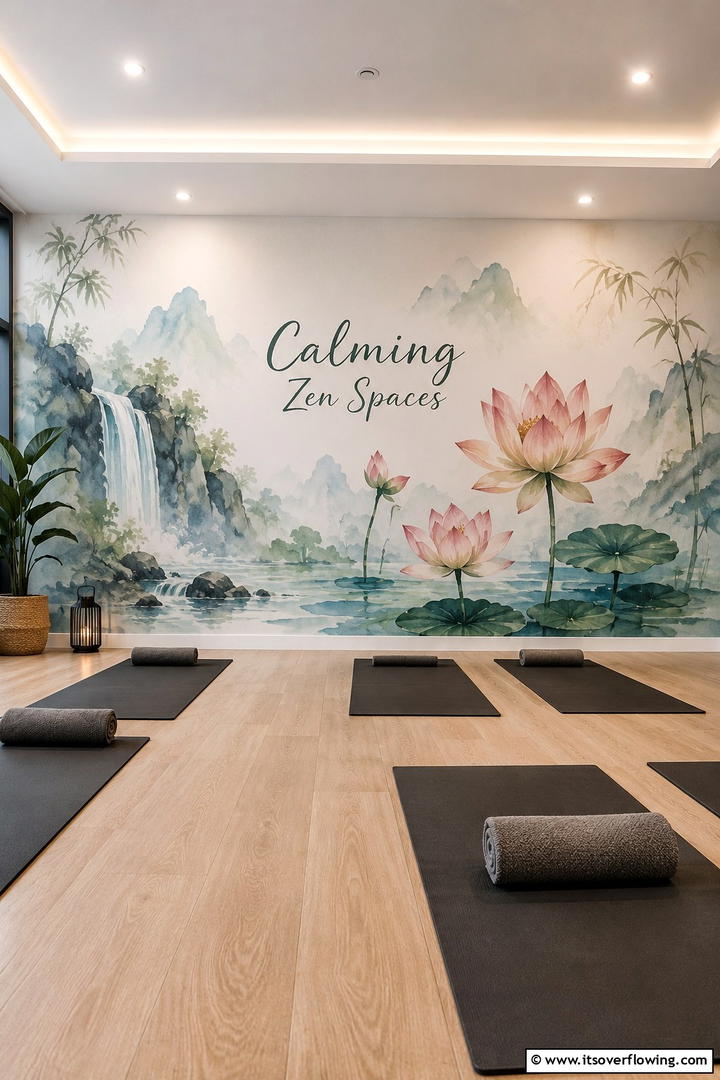 Calming Zen Spaces - 20 Gym Murals to Inspire Your Workout Space