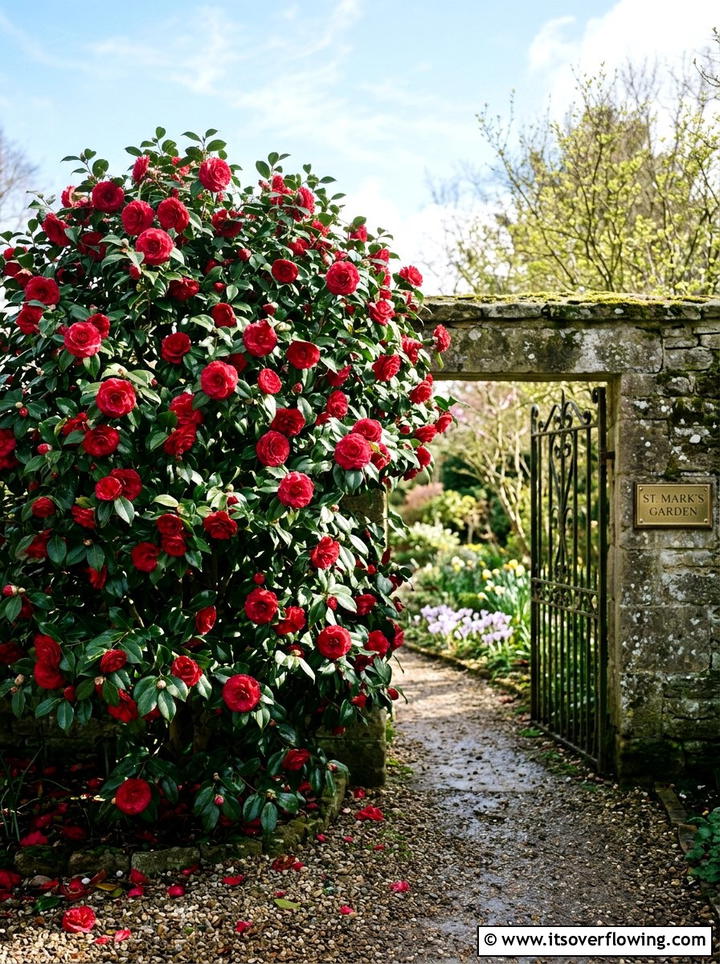 Camellias for early spring color - 25 small garden ideas for year round color