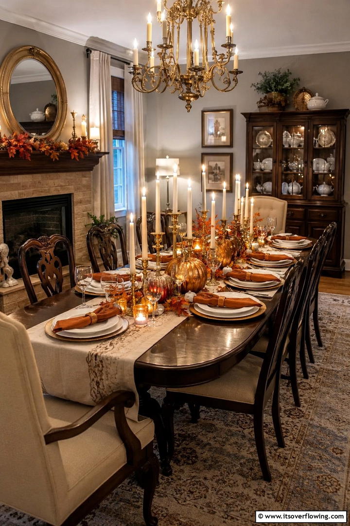 Candlelit Autumn Ambiance - 50 Fall Table Decor Ideas Roundup- Seasonal Styling