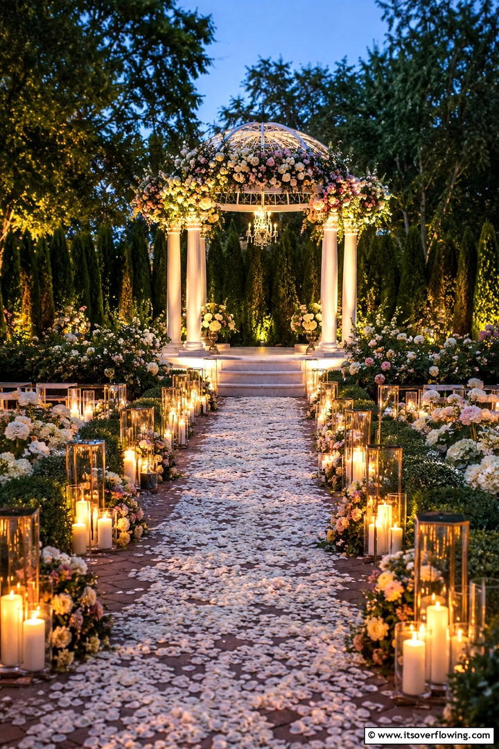 Candlelit Garden Romance - 30 Romantic Wedding Ideas for an Intimate and Memorable Day