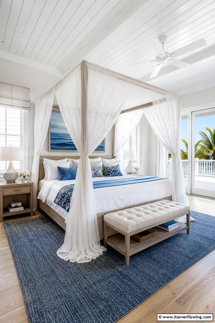 Canopy Bed with Sheer Drapes - 25 Stunning Canopy Bed Ideas for a Dreamy Bedroom