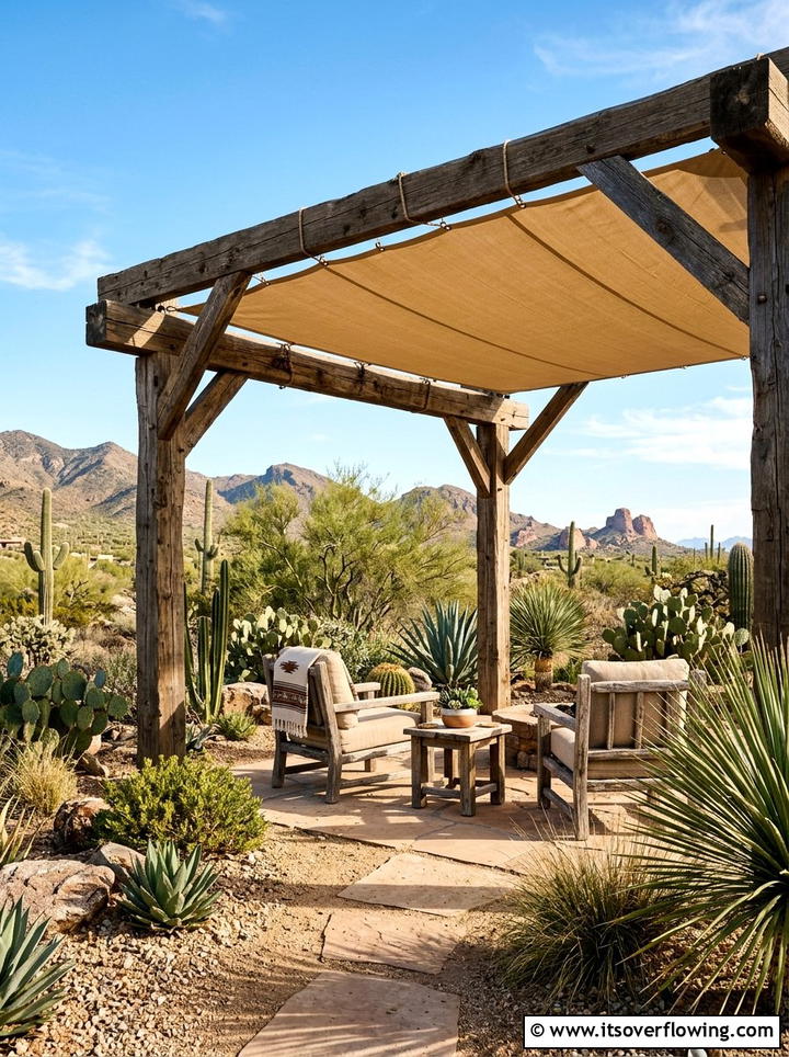Canvas pergola shades - 25 backyard ideas with pergola curtains