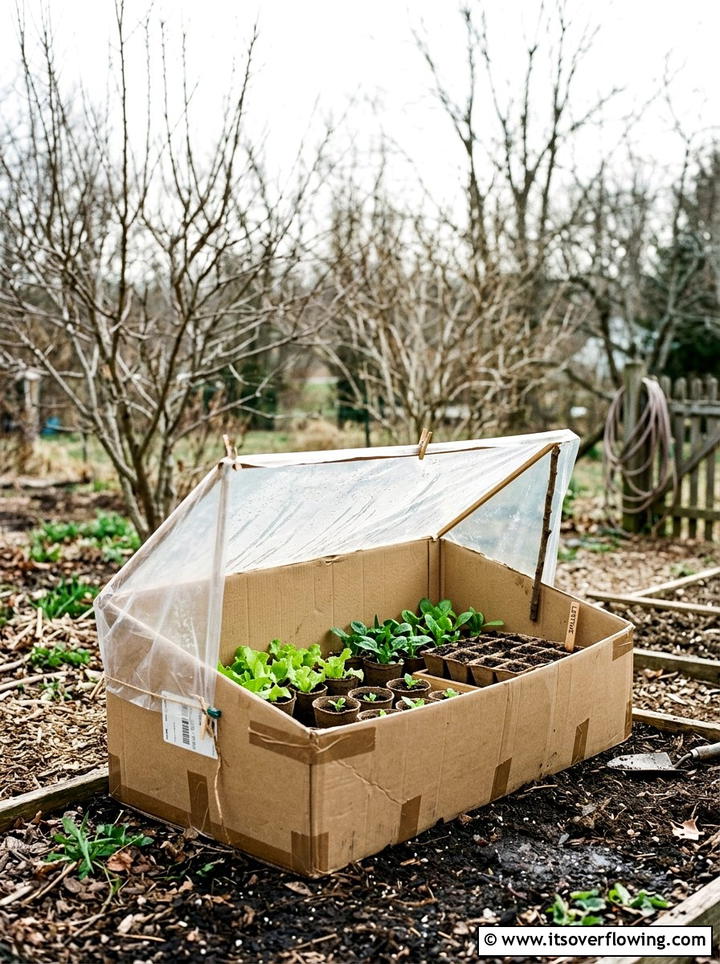 Cardboard cold frame - 25 recycled garden ideas with cardboard