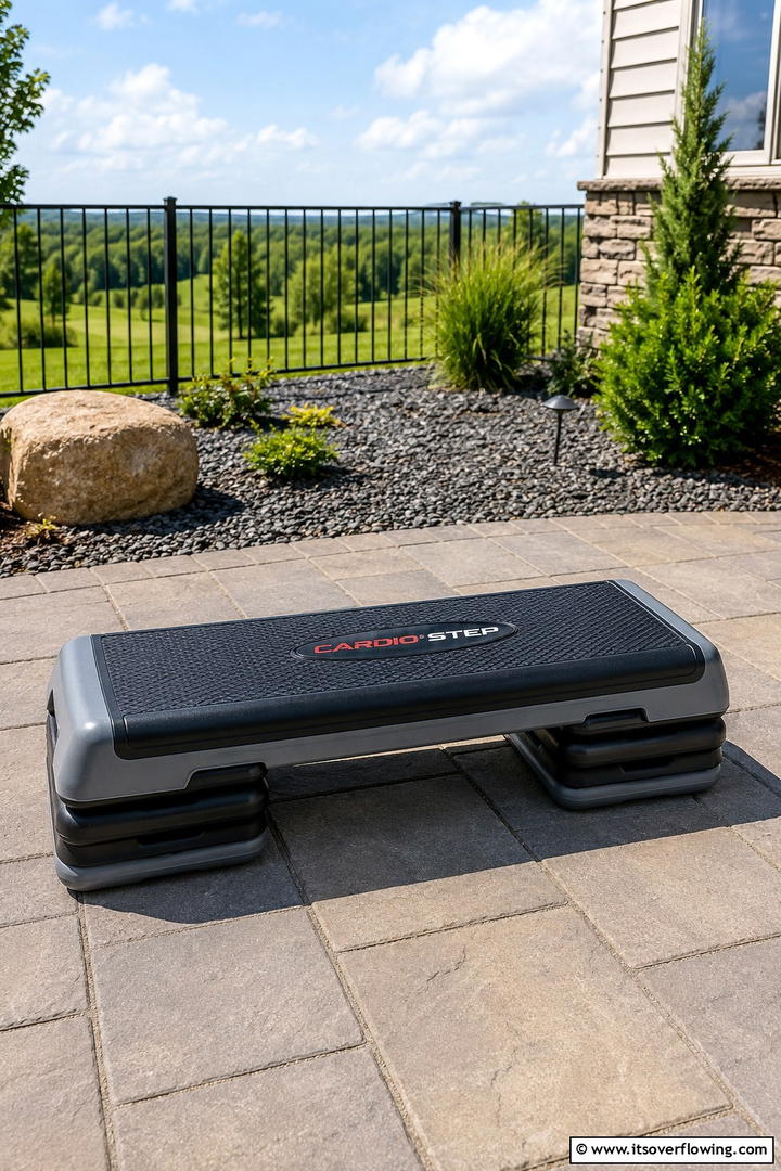 Cardio Step Aerobics Platform - 30 Outdoor Gym Ideas to Create a Fresh Air Fitness Zone