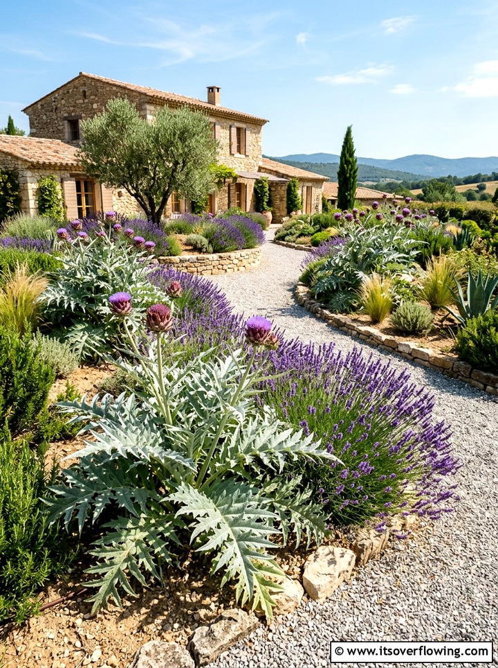Cardoon Silver Foliage Garden - 25 creative garden ideas with sculptural plants
