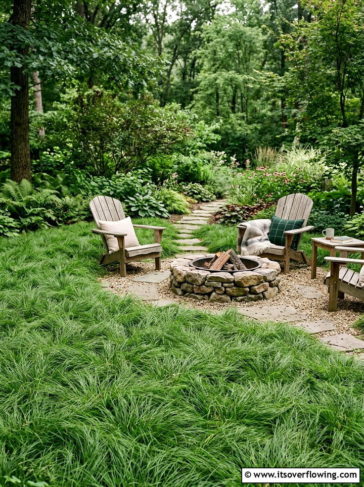 Carex sedge lawn alternative - 25 backyard ideas with ornamental grasses