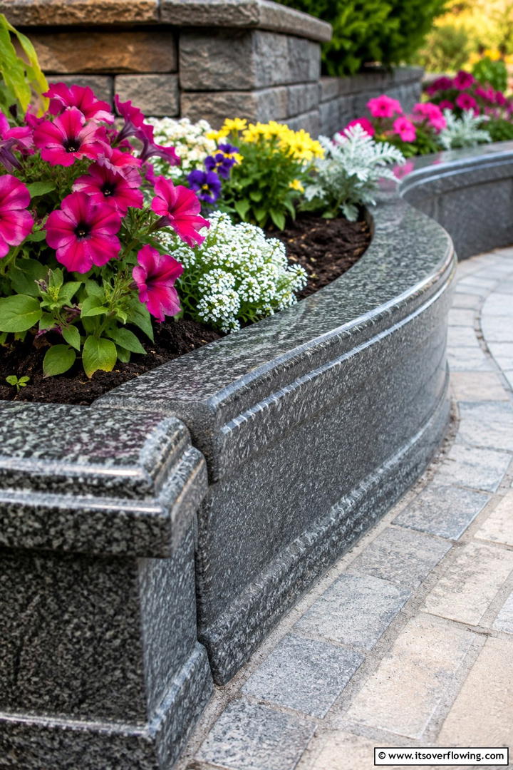 Carved Granite Garden Edge - 30 Stone Garden Edging Ideas for Defined Outdoor Spaces