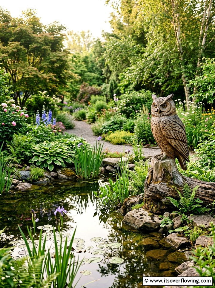 Carved Wood Garden Statues - 25 garden decor ideas with wood art