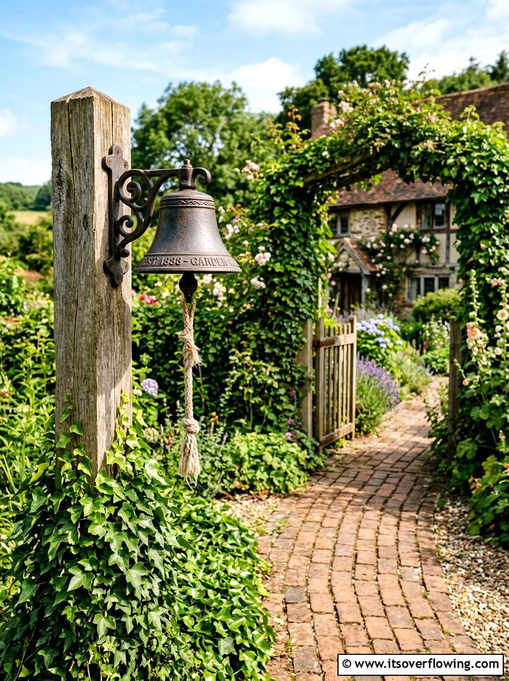 Cast Iron Bell - 25 garden decor ideas for rustic gardens
