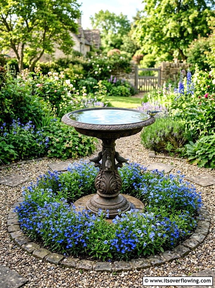 Cast Iron Bird Bath - 25 garden decor ideas with metal art