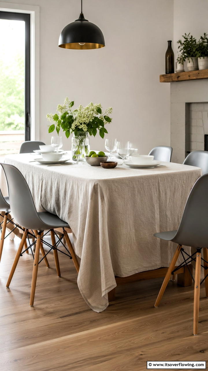 Casual Tablecloths for Easy Elegance - 20 Casual Dining Room Ideas for Everyday Comfort