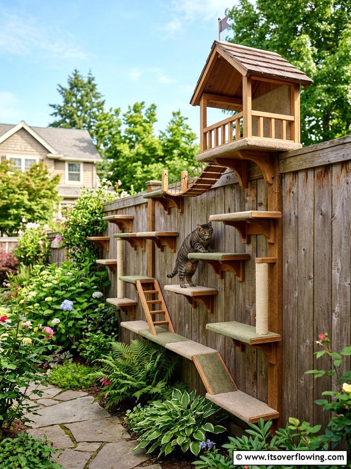 Cat climbing wall - 25 garden ideas for pets