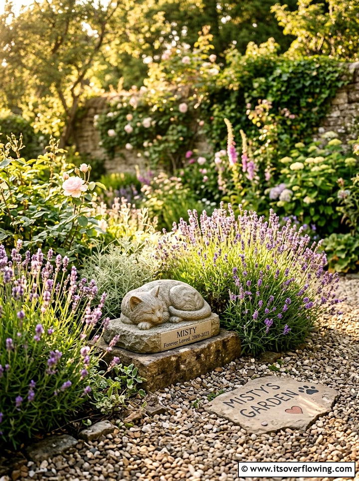 Cat garden memorial - 25 garden decor ideas with statues