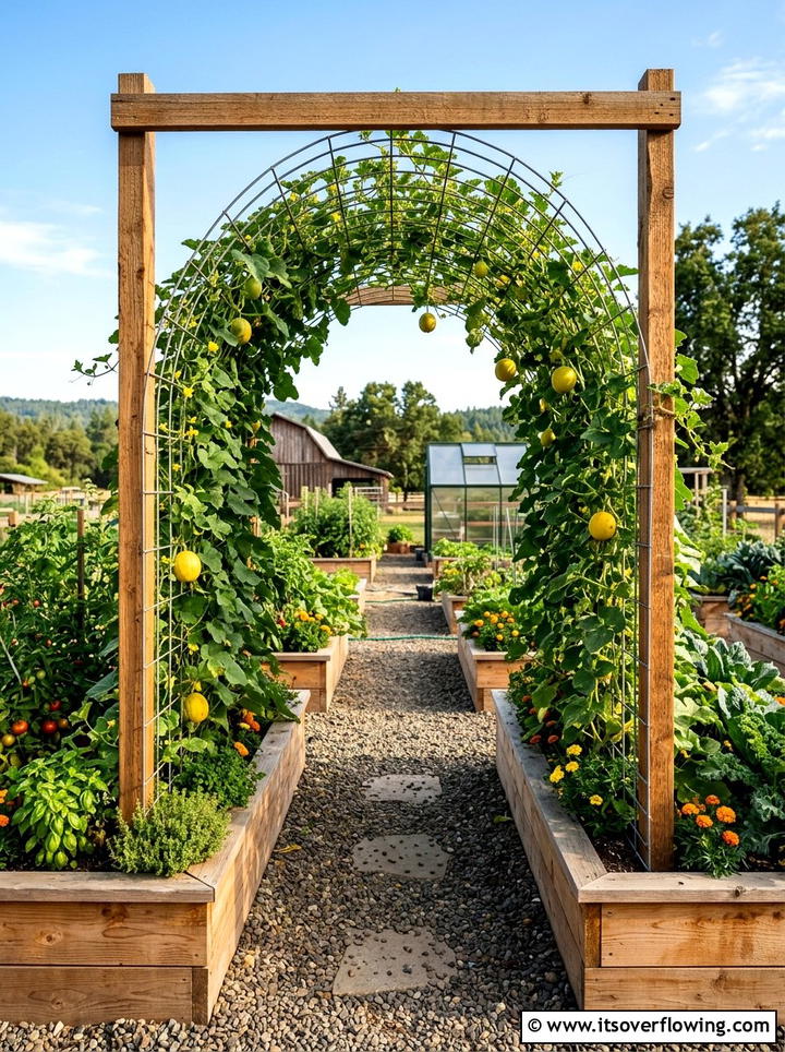 Cattle Panel Garden Arch - 25 creative garden ideas with trellis tunnel