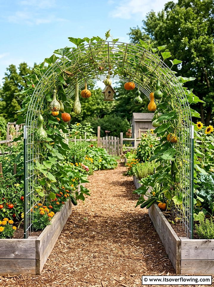 Cattle panel archway - 25 garden ideas with trellis