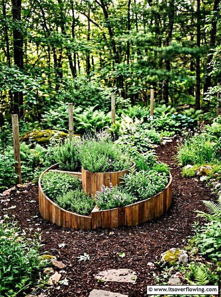 Cedar Herb Spiral - 25 creative garden ideas with spiral herb beds