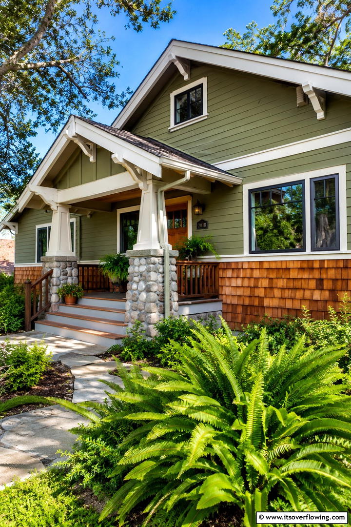 Cedar Shake Wainscoting for Natural Warmth - 25 Exterior Wainscoting Ideas to Enhance Your Home’s Curb Appeal