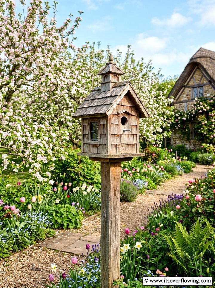 Cedar Shingle Birdhouse - 25 garden ideas with sustainable materials