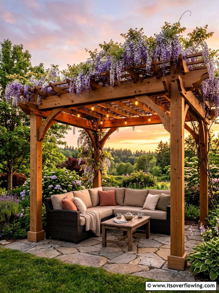 Cedar Trellis For Outdoor Seating Area - 25 small garden ideas with trellis
