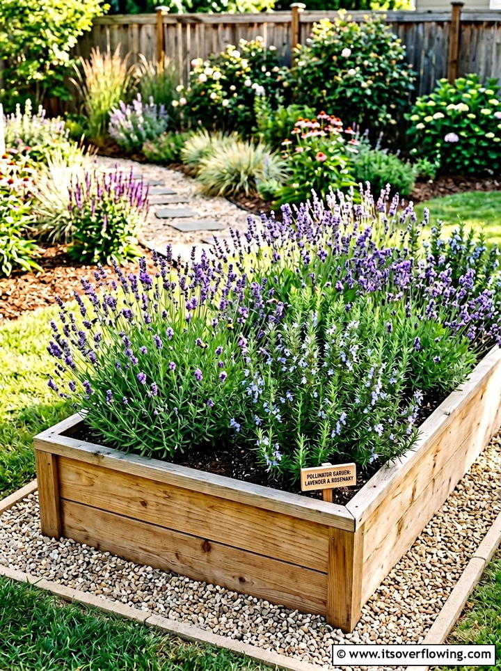 Cedar Wood Raised Garden Bed - 25 garden decor ideas for pollinator gardens
