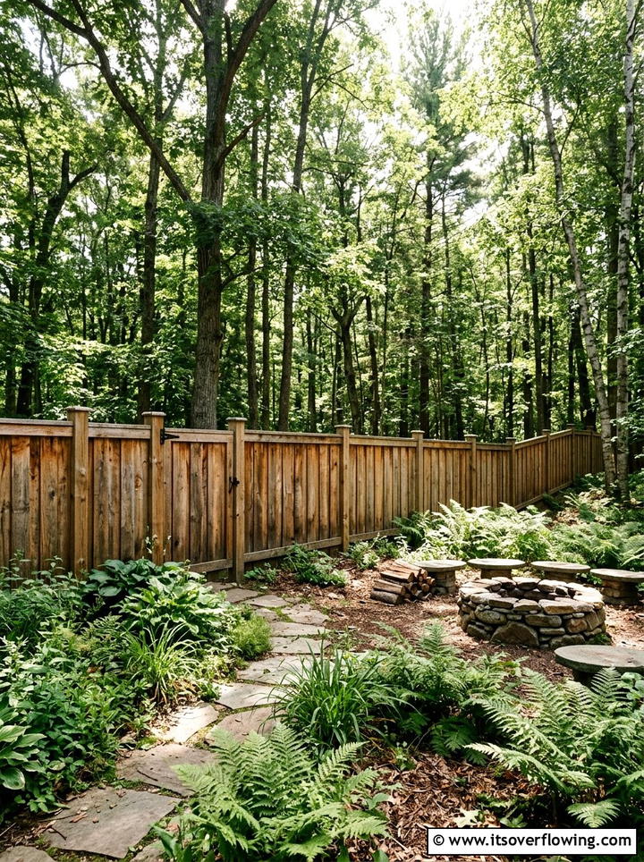 Cedar wood fence - 25 backyard ideas with fence